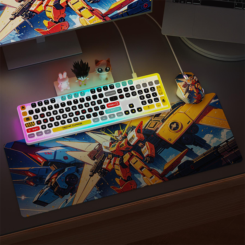 Wired Gaming RGB Keyboard Mouse Combo + Mousepad- 5 Unique Printed Designs