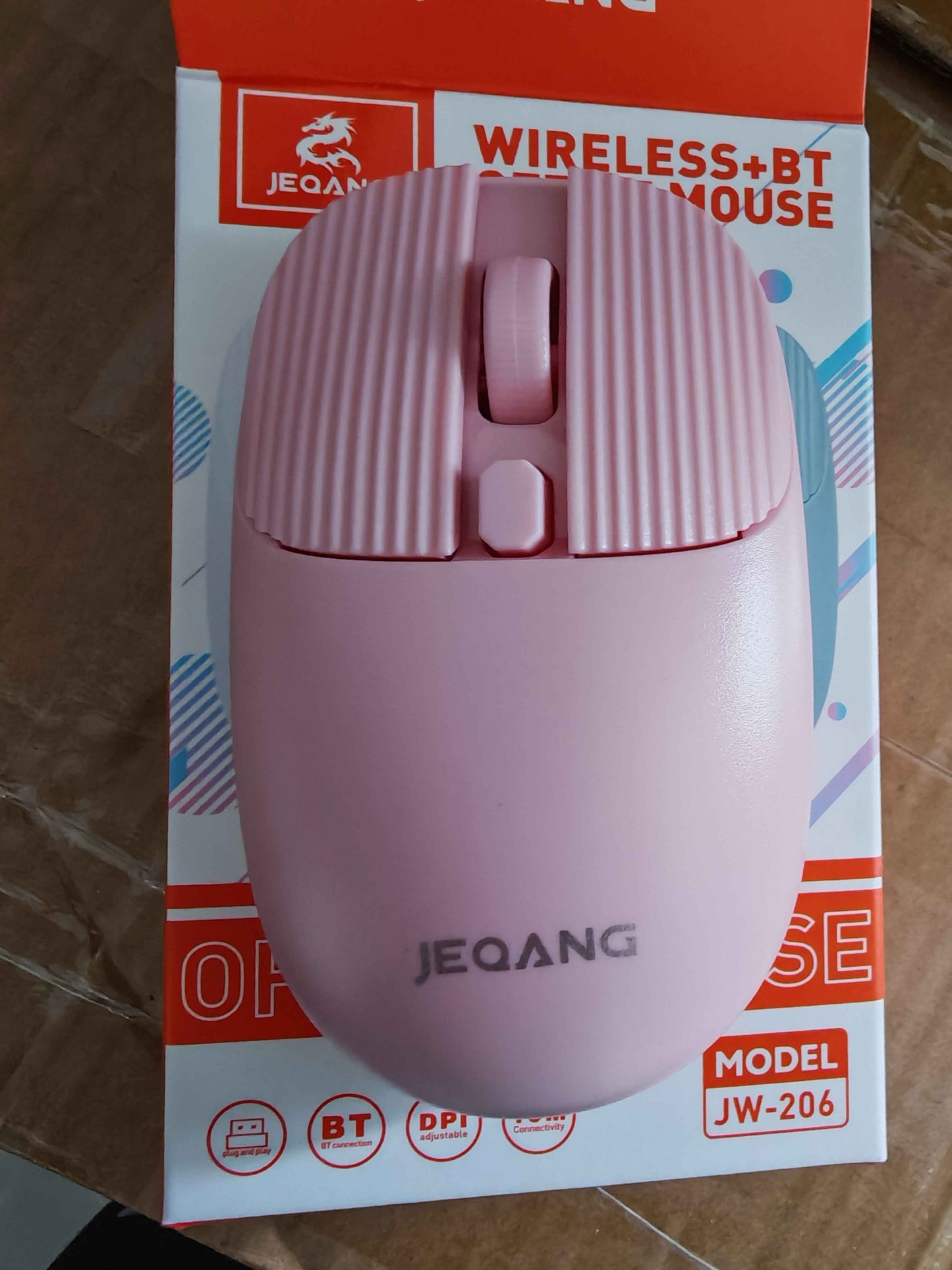 JW-206 Ergonomic Design Lightweight 2.4G Wireless Optical Mini Mouse