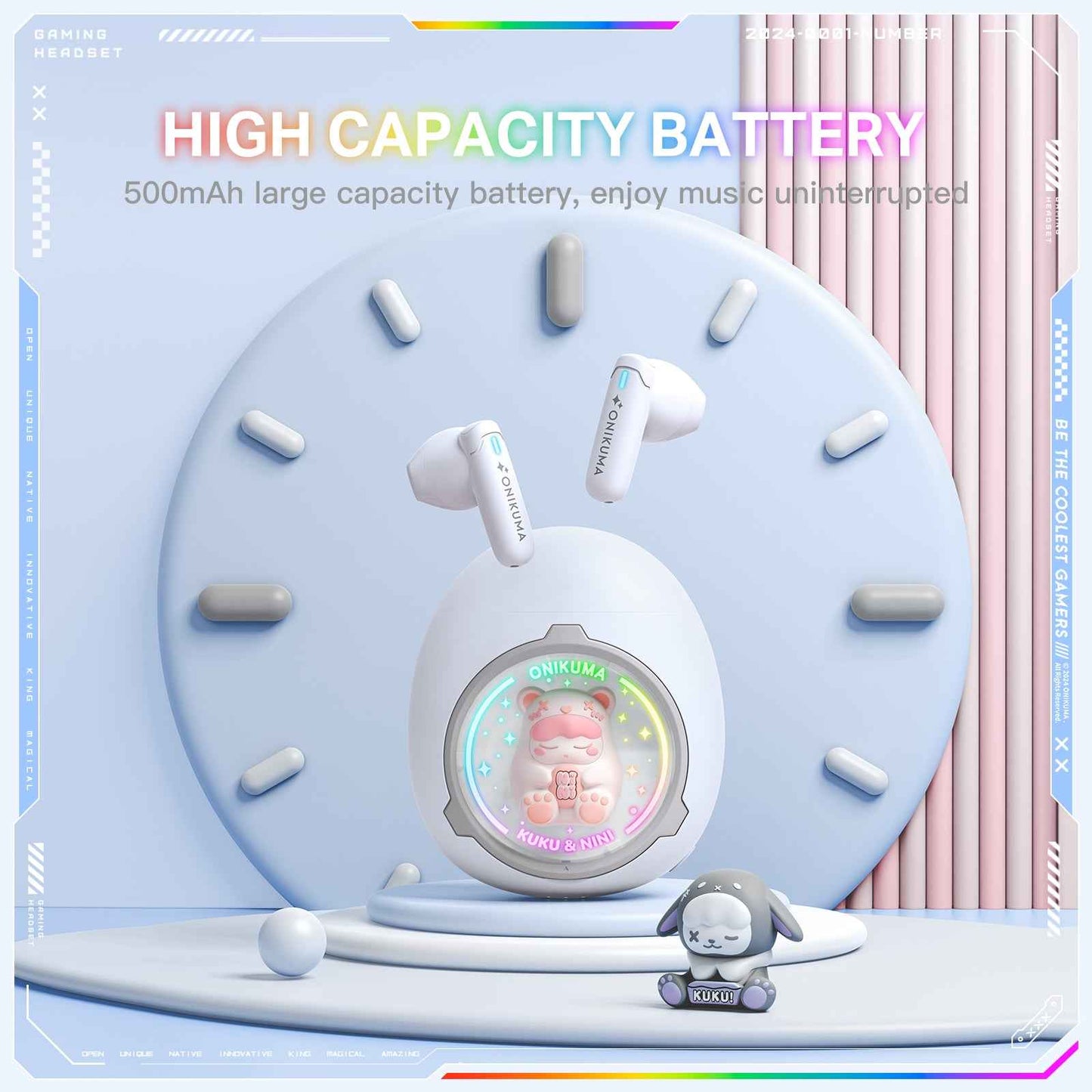 ONIKUMA T302 interchangeable Doll Space Capsule Wireless Bluetooth TWS Earbuds