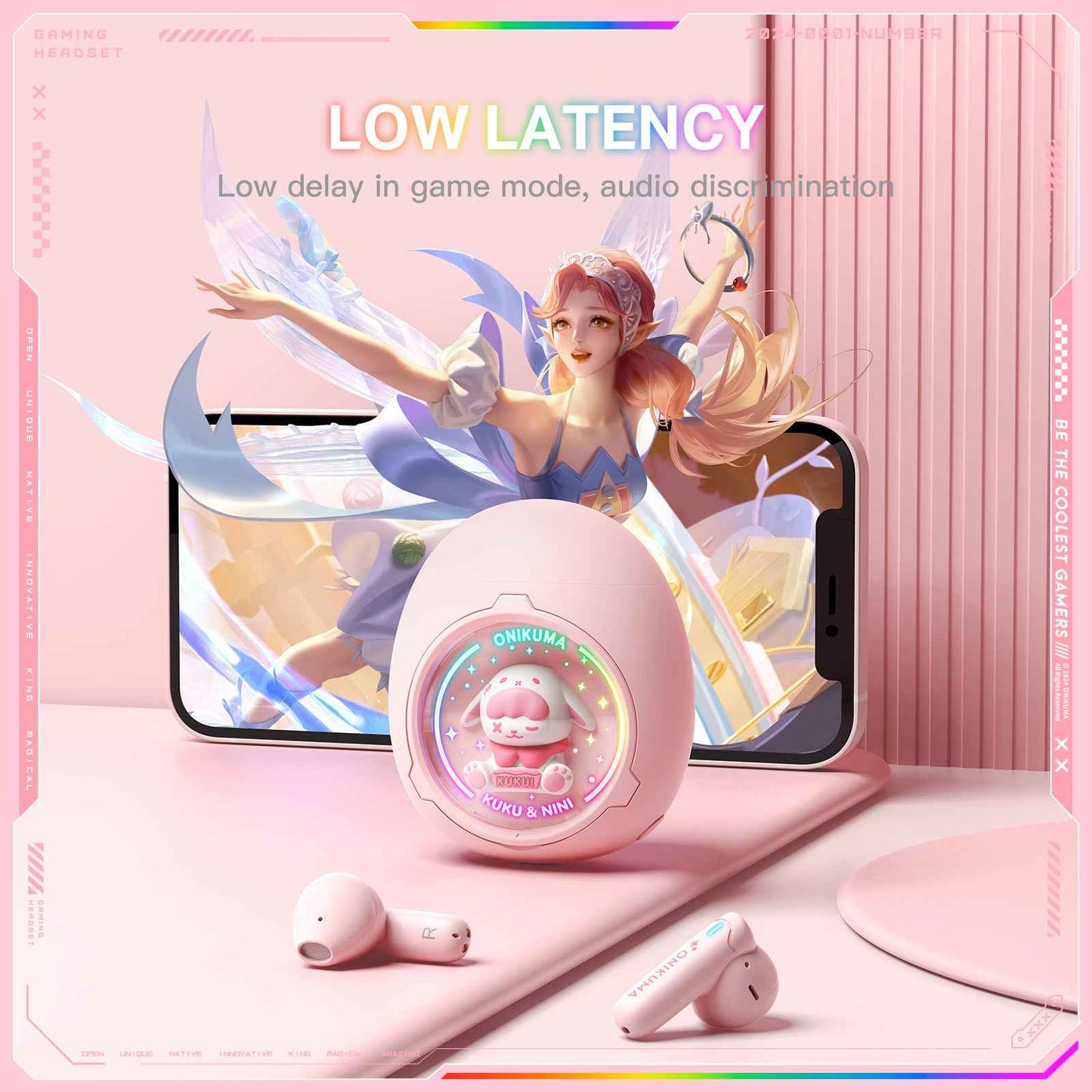ONIKUMA T302 interchangeable Doll Space Capsule Wireless Bluetooth TWS Earbuds