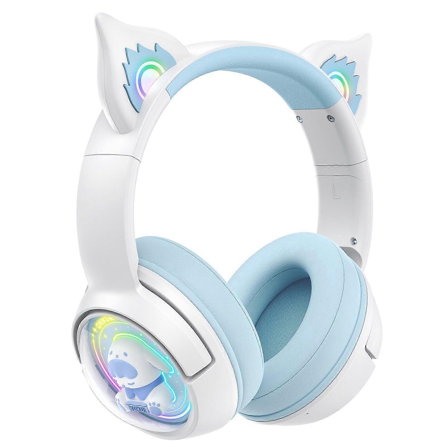 ONIKUMA B5 RGB Cat Ear 2.4g/Bluetooth Wireless Gaming Headset- Cute Pet Capsule Design