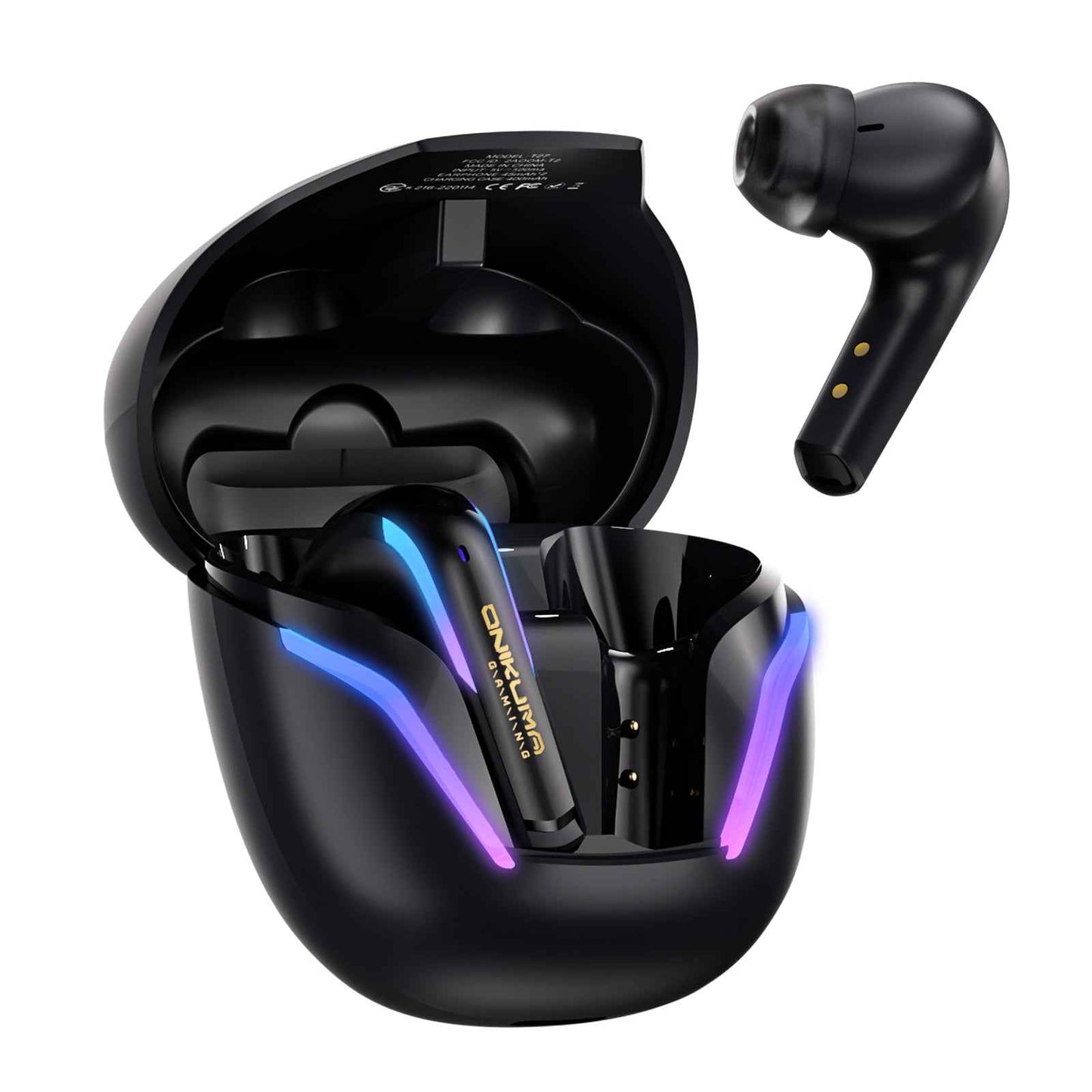 ONIKUMA T27 Dual-Mode RGB Wireless Bluetooth/2.4ghz Earbuds Headphones