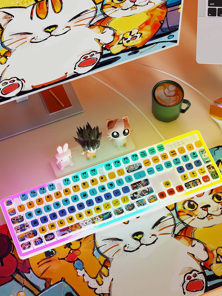 Wired Gaming RGB Keyboard Mouse Combo + Mousepad- 5 Unique Printed Designs - TechnRest