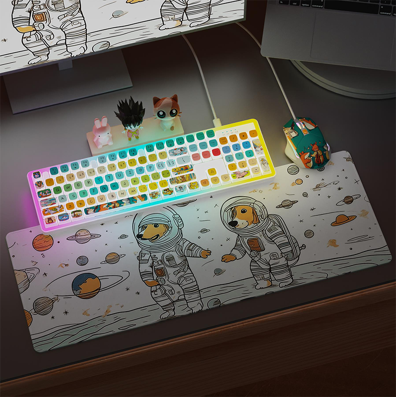 Wired Gaming RGB Keyboard Mouse Combo + Mousepad- 5 Unique Printed Designs
