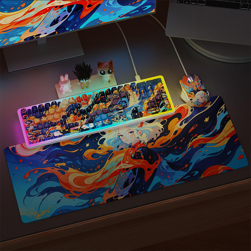 Wired Gaming RGB Keyboard Mouse Combo + Mousepad- 5 Unique Printed Designs