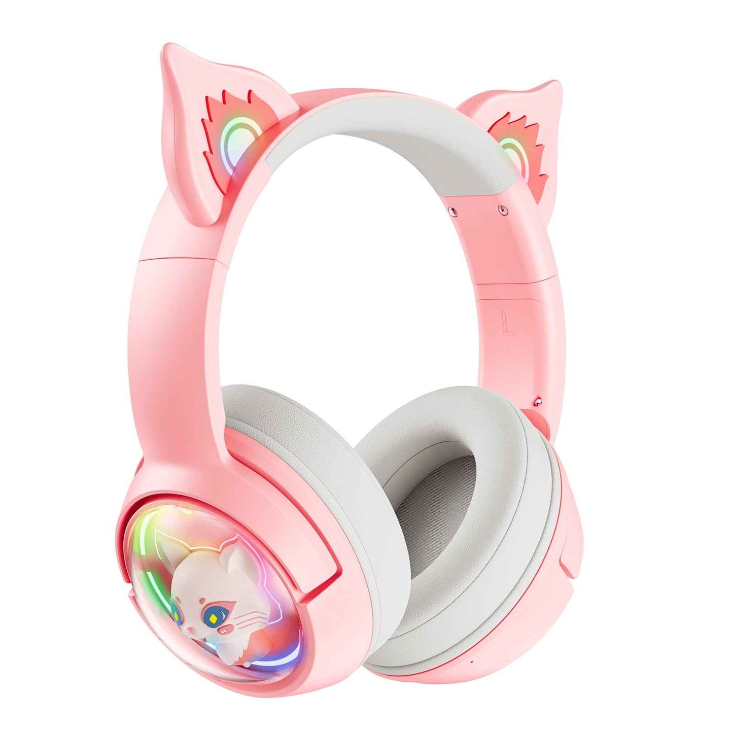 ONIKUMA B5 RGB Cat Ear 2.4g/Bluetooth Wireless Gaming Headset- Cute Pet Capsule Design