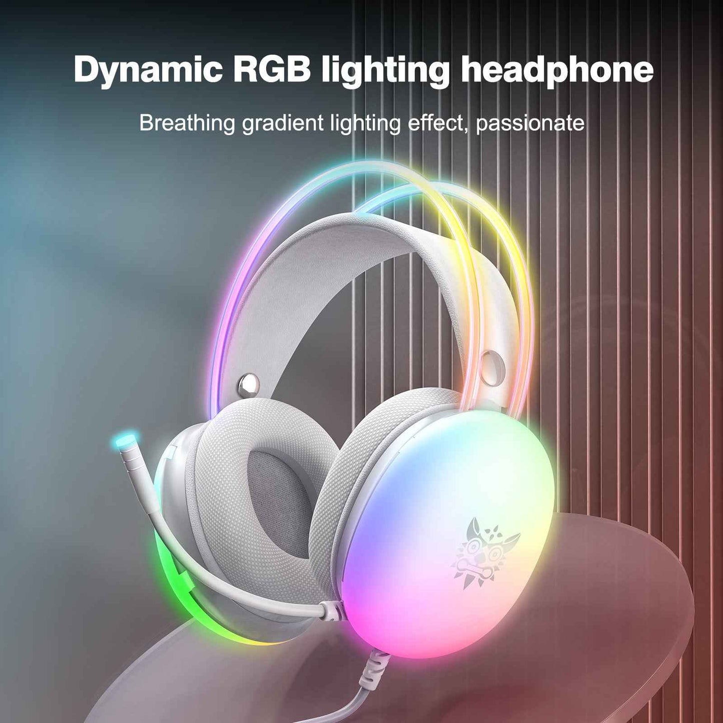 ONIKUMA X25 RGB Gaming Headset, 3D stereo sound, Intelligent deep noise reduction-PC/XBOX/PLAYSTATION/SWITCH
