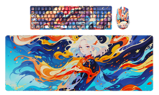 Wired Gaming RGB Keyboard Mouse Combo + Mousepad- 5 Unique Printed Designs