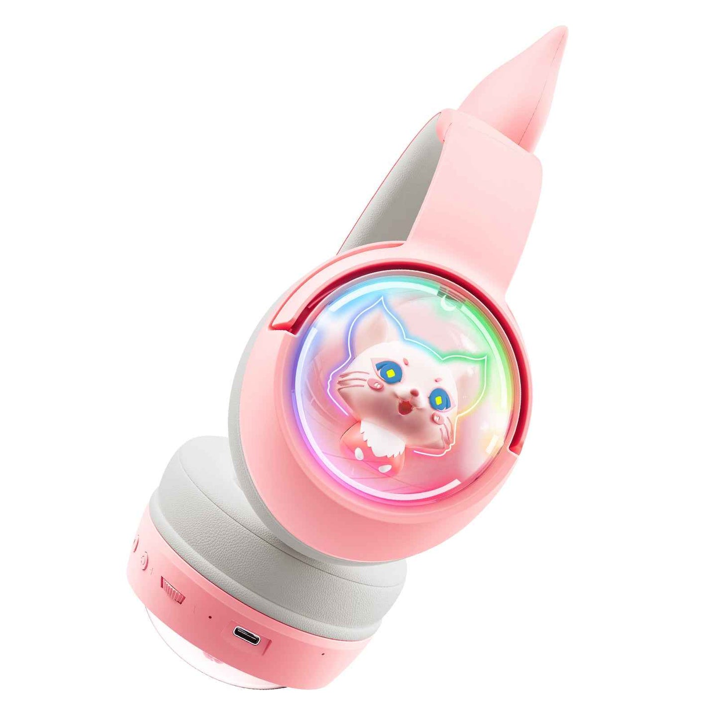 ONIKUMA B5 RGB Cat Ear 2.4g/Bluetooth Wireless Gaming Headset- Cute Pet Capsule Design