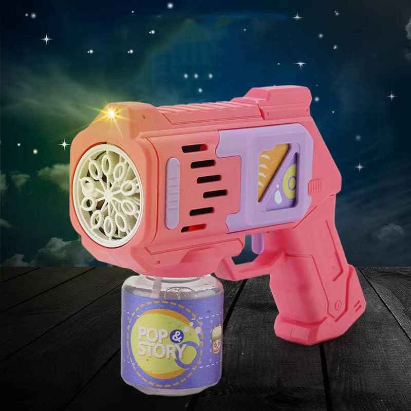 Bubble Machine-Electric Automatic Soap Rocket Bubble Machine, High Output Blower Bubbles Indoor Outdoor Toys