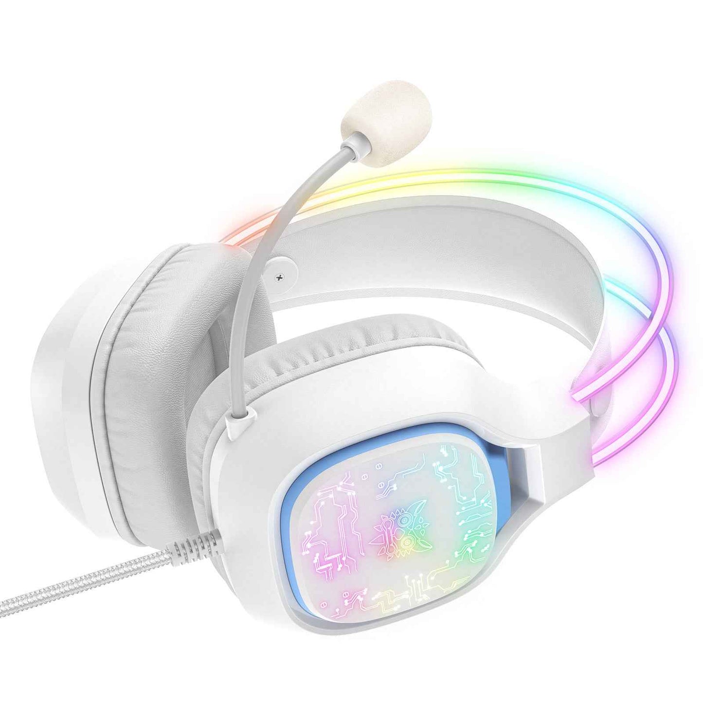 ONIKUMA X22 USB + 3.5mm Cool RGB Dynamic Light Wired Gaming Headset with Mic, Cable 1.8m