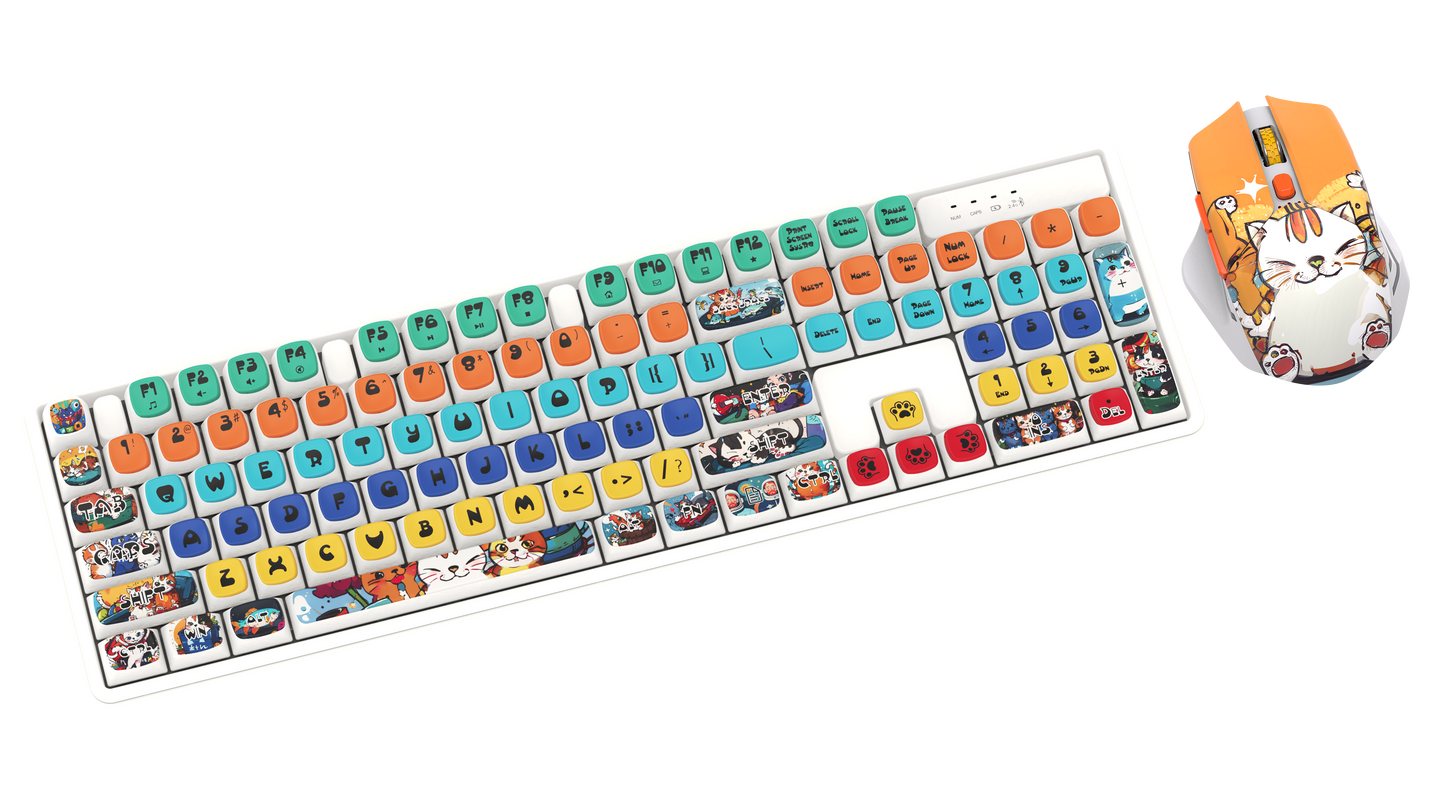 Wired Gaming RGB Keyboard Mouse Combo + Mousepad- 5 Unique Printed Designs - TechnRest