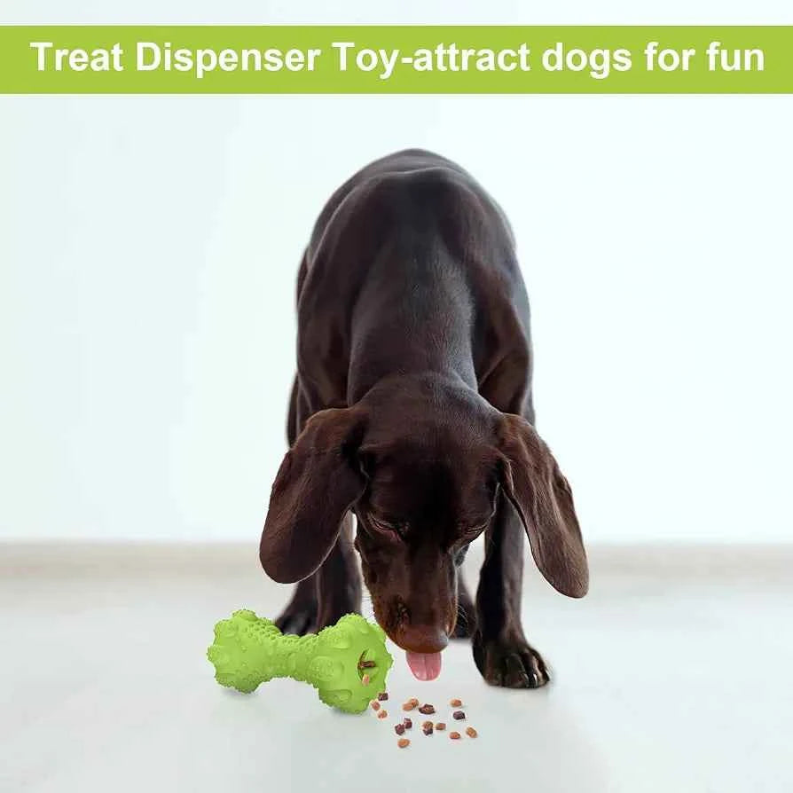 PcEoTllar Interactive Dog Chew Toy for Aggressive dog, Squeaky Treat Dispensing Enrichment Toy