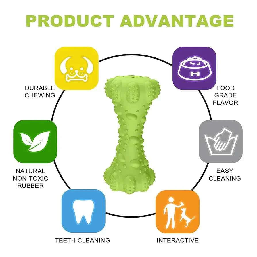 PcEoTllar Interactive Dog Chew Toy for Aggressive dog, Squeaky Treat Dispensing Enrichment Toy