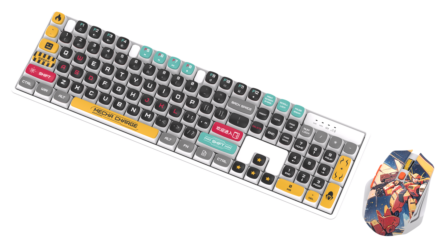 Wired Gaming RGB Keyboard Mouse Combo + Mousepad- 5 Unique Printed Designs - TechnRest