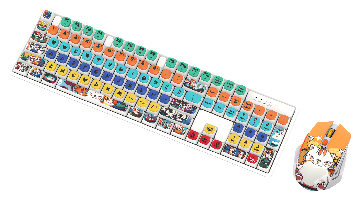 Wired Gaming RGB Keyboard Mouse Combo + Mousepad- 5 Unique Printed Designs