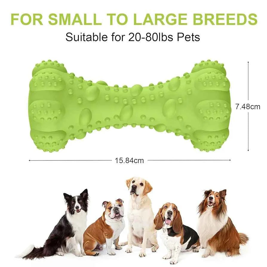 PcEoTllar Interactive Dog Chew Toy for Aggressive dog, Squeaky Treat Dispensing Enrichment Toy