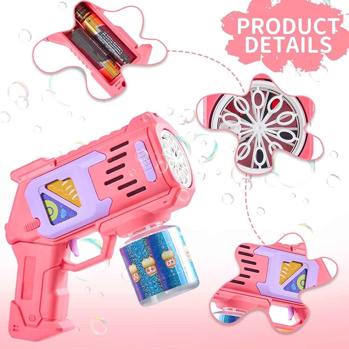 Bubble Machine-Electric Automatic Soap Rocket Bubble Machine, High Output Blower Bubbles Indoor Outdoor Toys