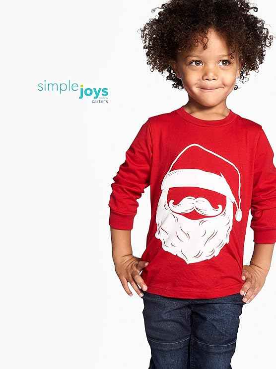 Simple Joys by Carter's Boys' Christmas Long-Sleeve T-Shirts, Pack of 2-Size 2t