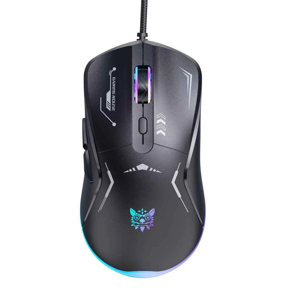 Onikuma CW917 Wired USB Gaming Mouse with RGB Modes, 4 Adjustable DPI Up to 3600, 6 Buttons