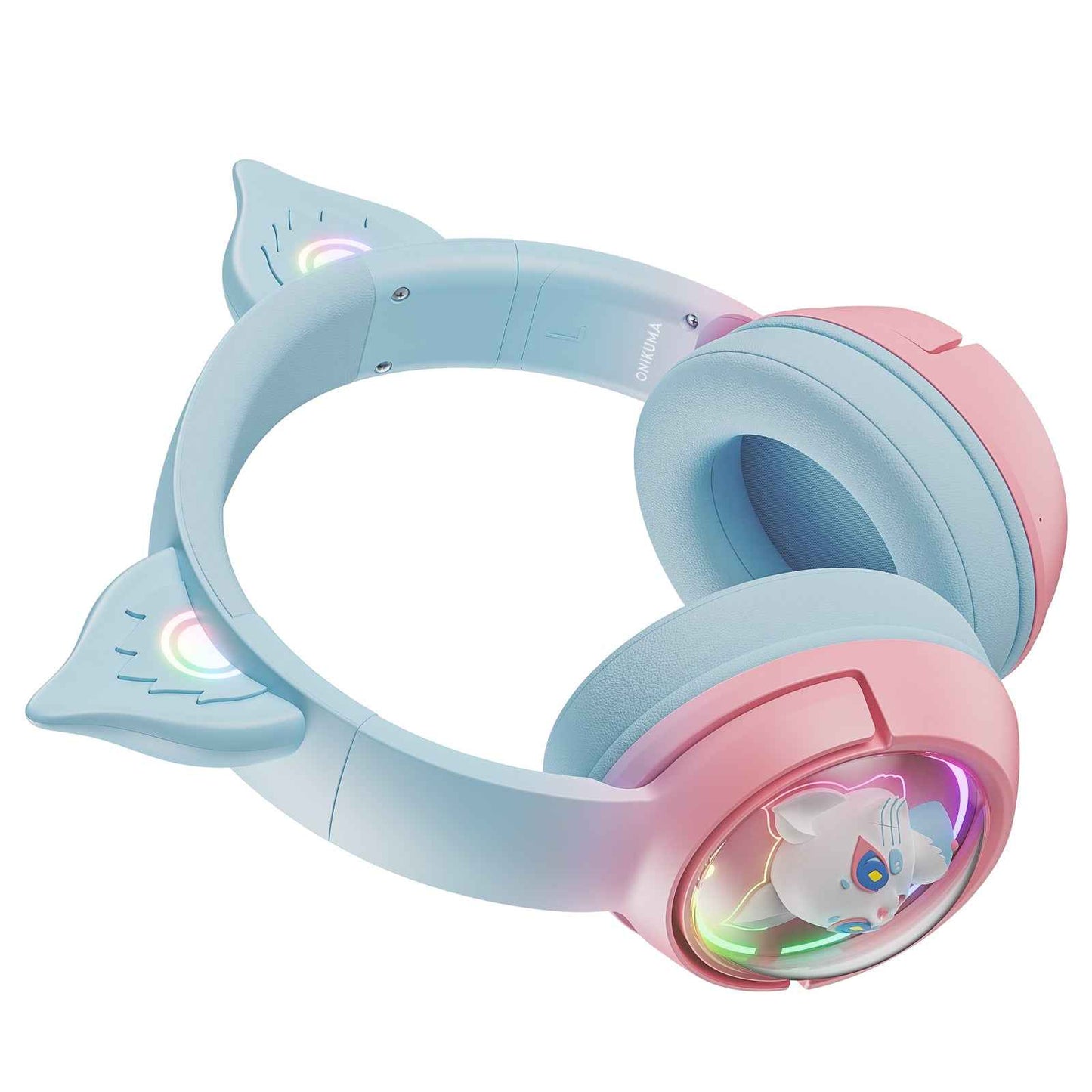 ONIKUMA B5 RGB Cat Ear 2.4g/Bluetooth Wireless Gaming Headset- Cute Pet Capsule Design