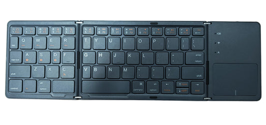 Indena Premium Build Bluetooth Foldable Keyboard, Slim and Compact Energy-saving with Touchpad