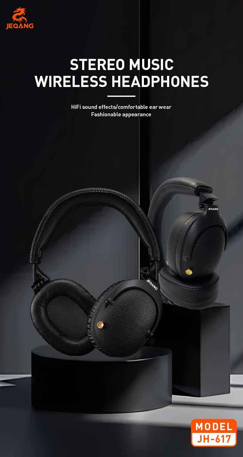 JH-617 Wireless Bluetooth ANC Over-Head Headphones - *Dynamic 40mm Coil*