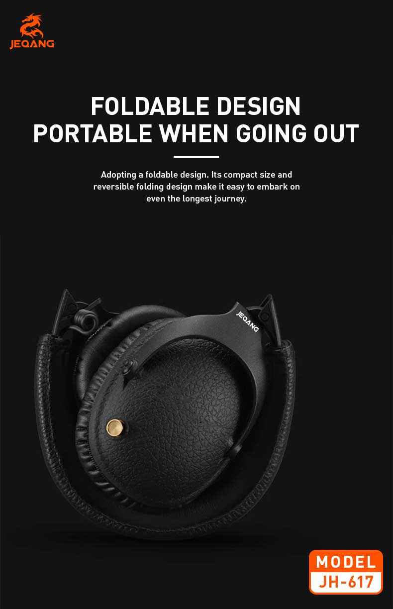 JH-617 Wireless Bluetooth ANC Over-Head Headphones - *Dynamic 40mm Coil*