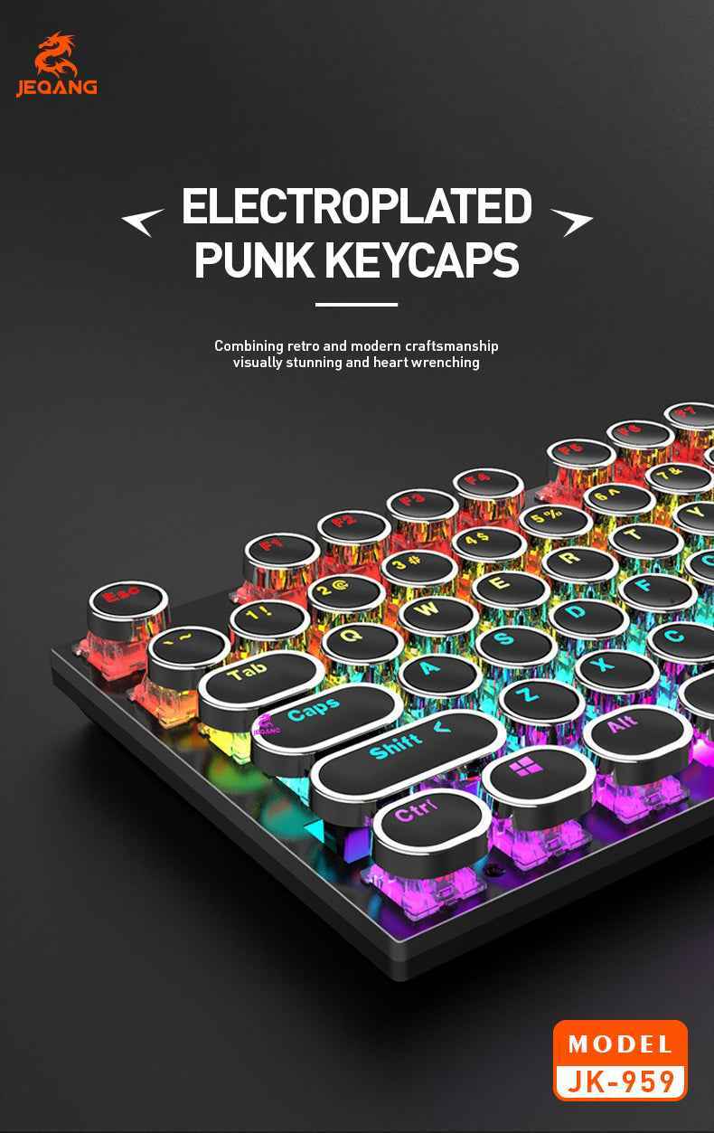 JK-959 104-Keys WIRED Mechanical Keyboard - RGB Lighting