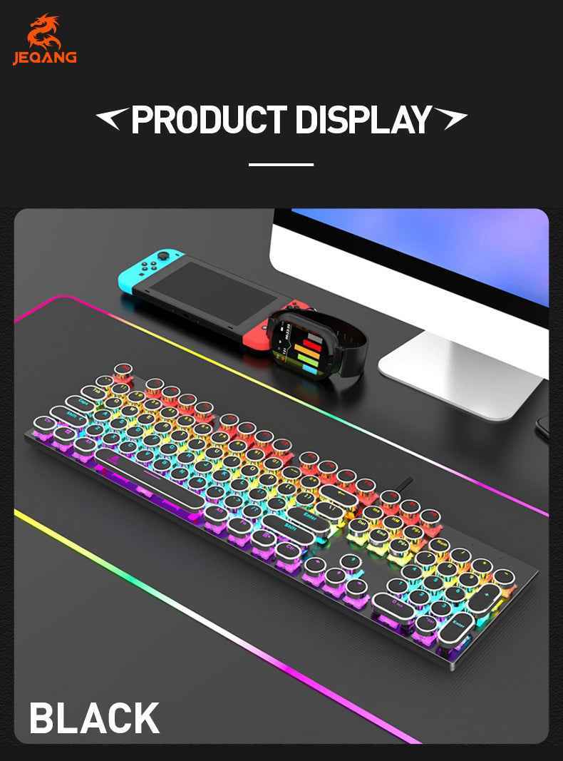 JK-959 104-Keys WIRED Mechanical Keyboard - RGB Lighting