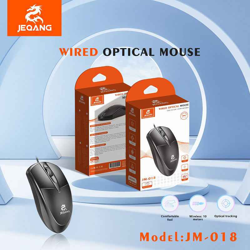 JM-018 Wired Optical Lightweight Mouse for Businesses/Offices