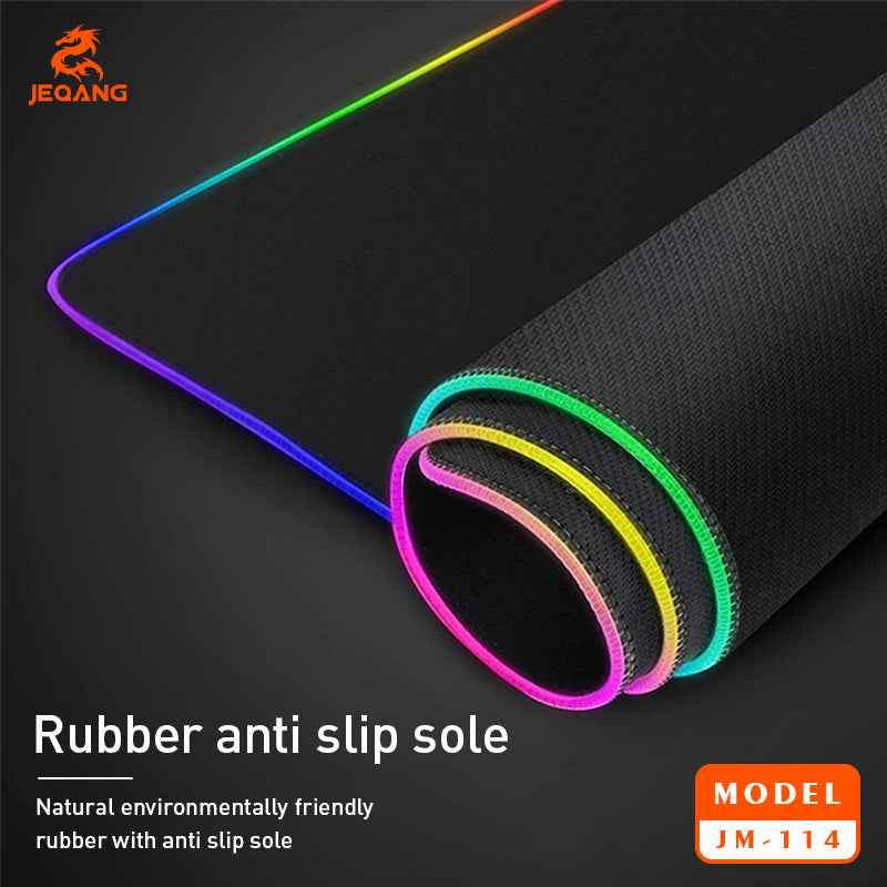 Gaming RGB Mousepad with Non-Slip Design and integrated Wireless Charging Pad