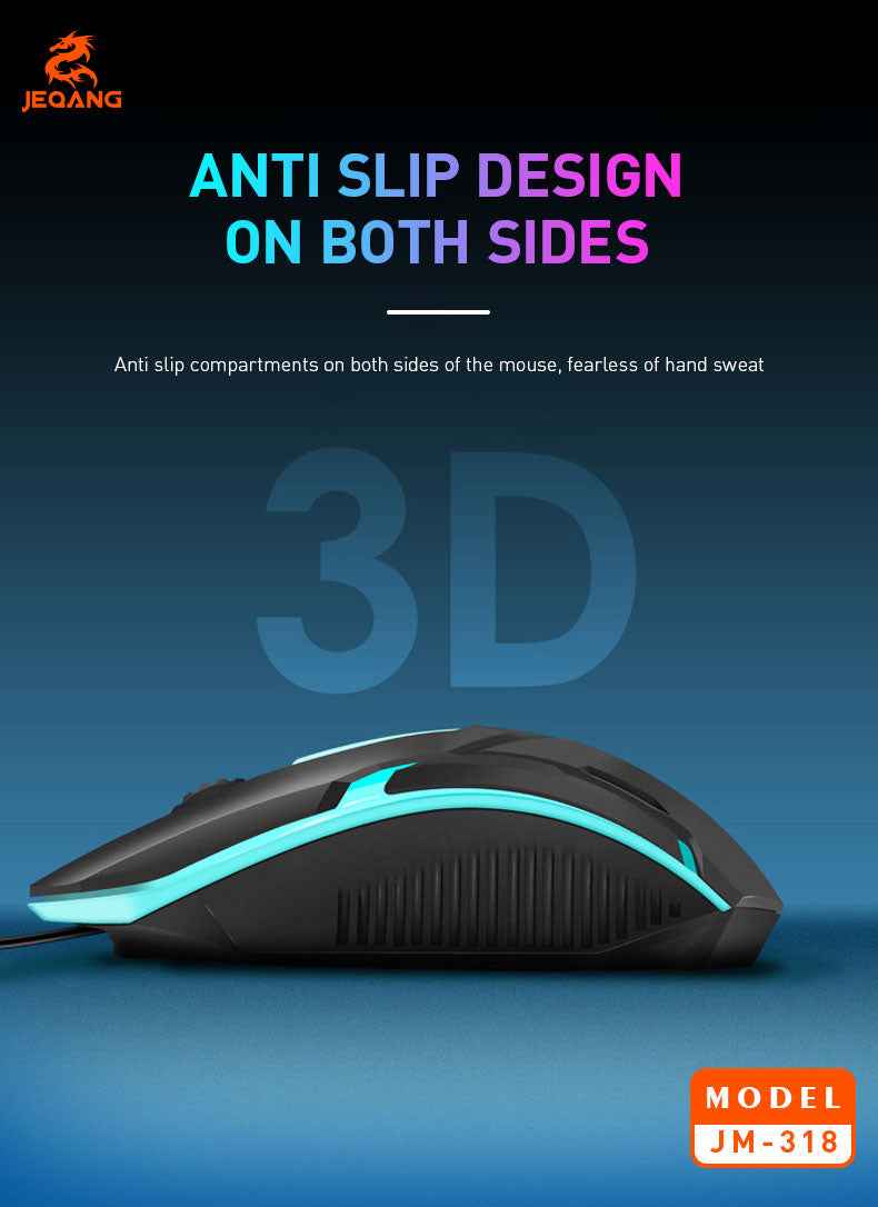 JM-318 LED WIRED GAMING MOUSE