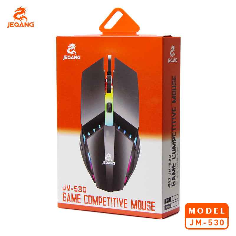 JM-530 Optical Wired USB Mouse Colourful Backlit Lighting - 800-1200-1600 dpi