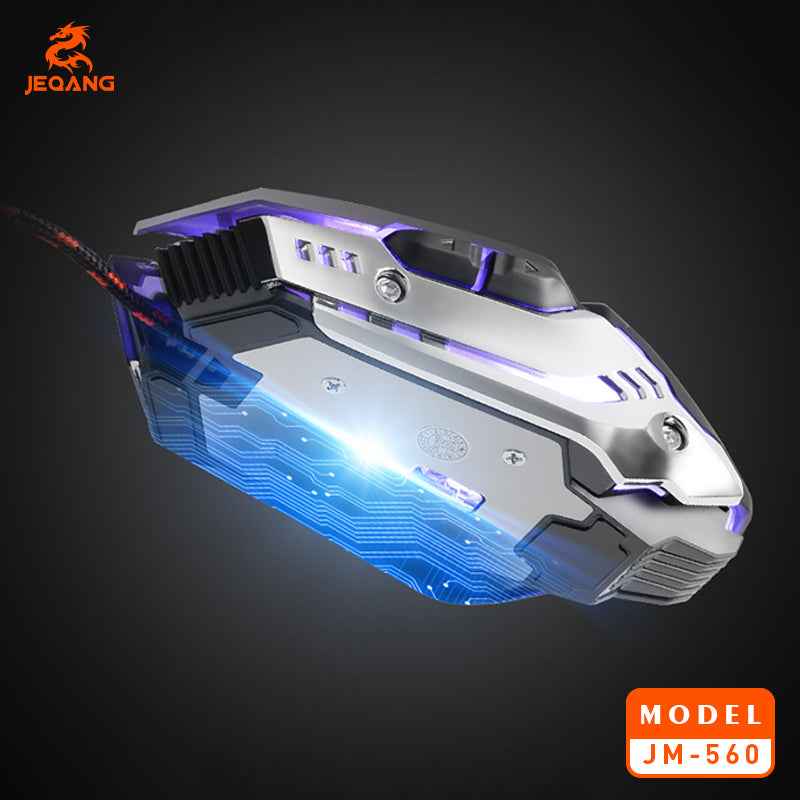 JM-560 7D Wired USB Gaming Mouse - Strong Build- up to 3200DPI