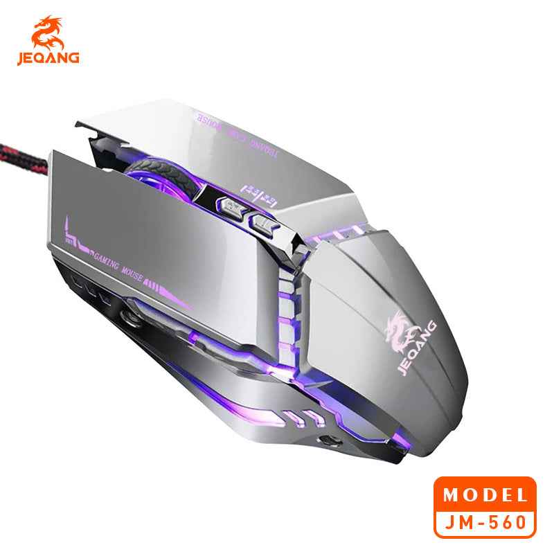 JM-560 7D Wired USB Gaming Mouse - Strong Build- up to 3200DPI