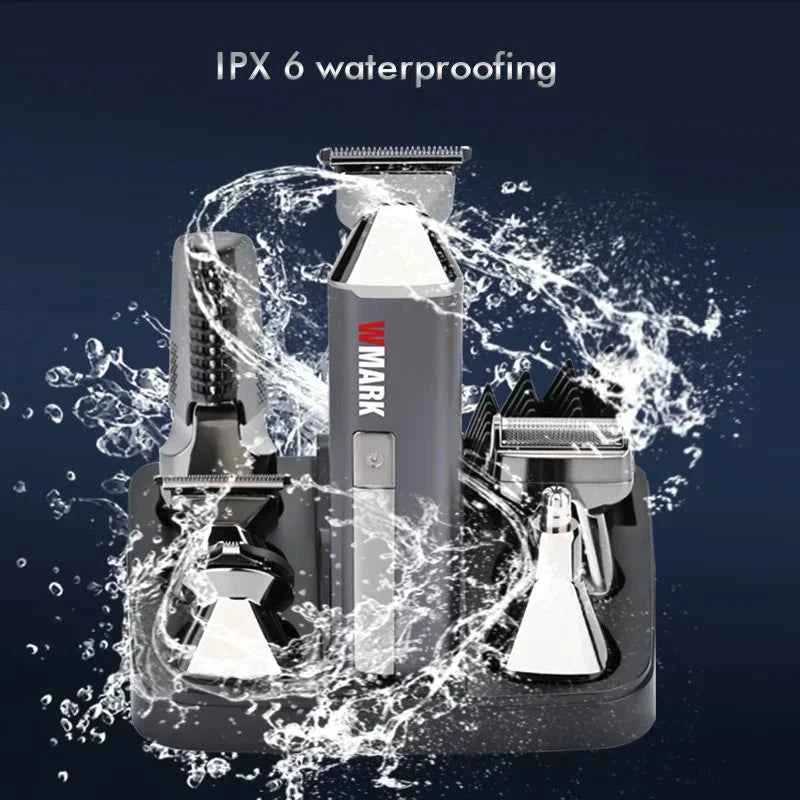 WMARK Men Ng-HT001 6-In-1 - Full Body Grooming Kit- Metal Body- 7000 RPM- IPX 6 Waterproof