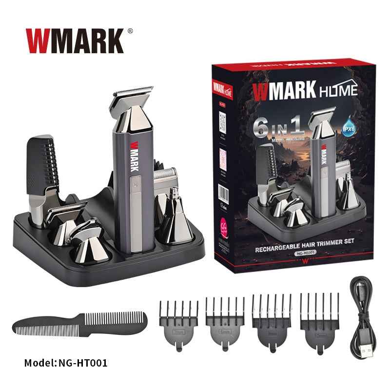 WMARK Men Ng-HT001 6-In-1 - Full Body Grooming Kit- Metal Body- 7000 RPM- IPX 6 Waterproof