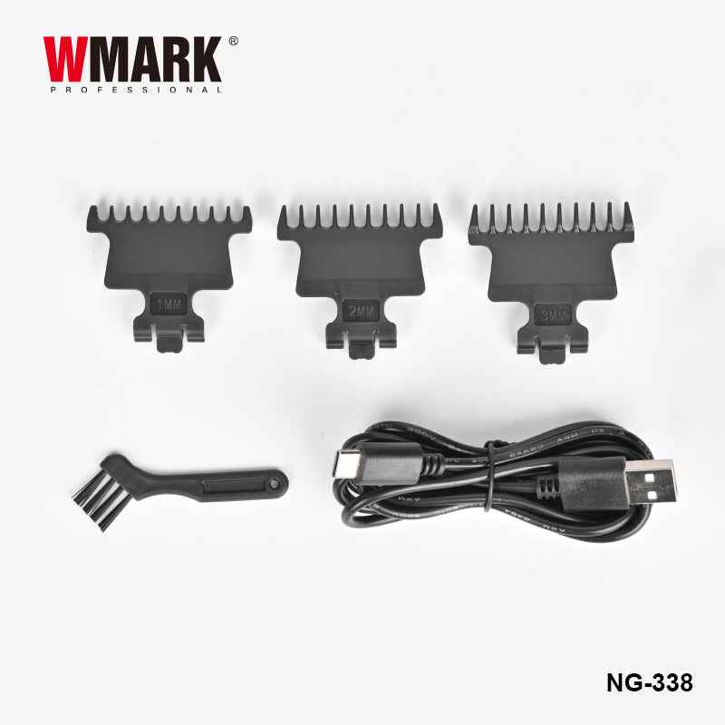 WMARK NG-338 Hair Trimmer for Men DLC Blade with Base Charger Cordless Professional Finishing Machine