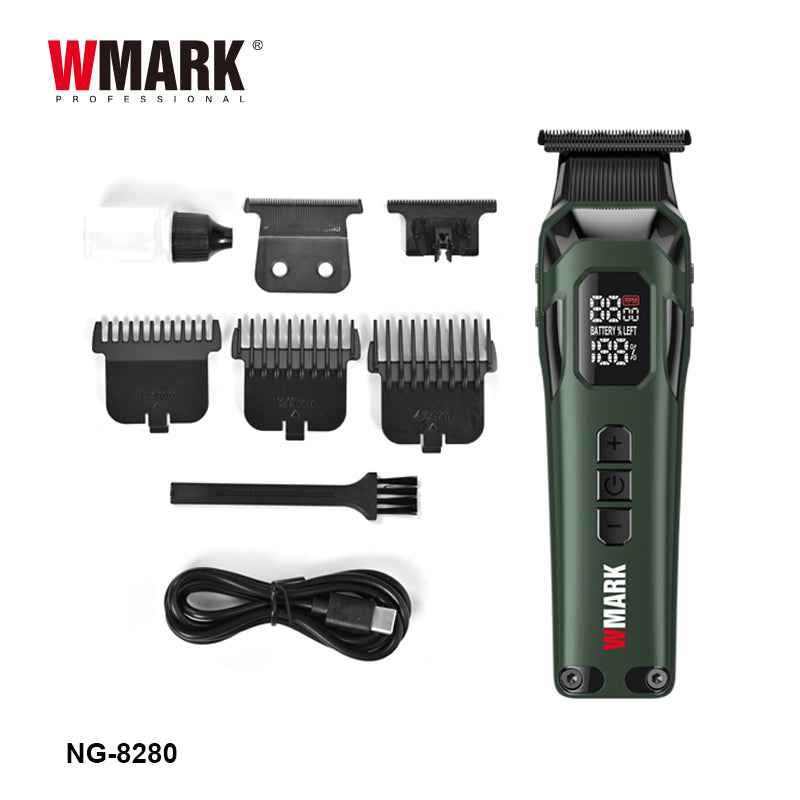 WMARK NG-8080 Rechargeable Hair Clipper Electric 9000RPM - Stainless Steel Blade, 5 Speeds