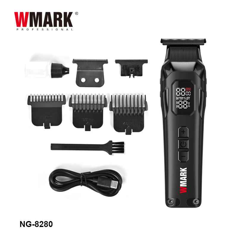 WMARK NG-8280 Premium 8000RPM 5 Speed Digital Display DLC coating Blade Beard Trimmer