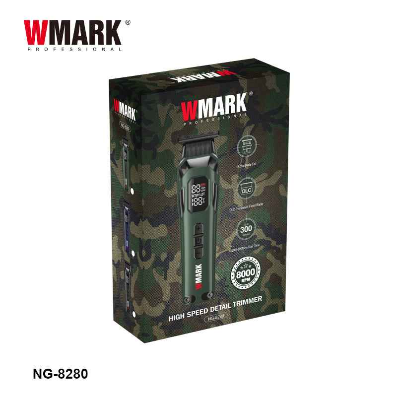 WMARK NG-8080 Rechargeable Hair Clipper Electric 9000RPM - Stainless Steel Blade, 5 Speeds