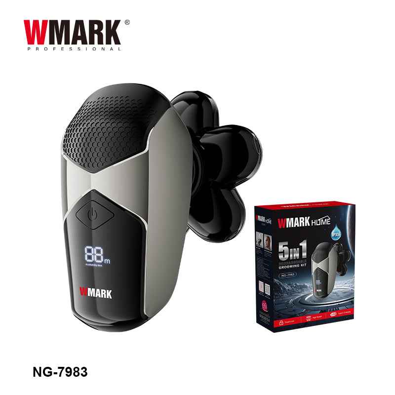 WMARK NG-7983 LED 5 in 1 Wet & Dry Men's Grooming Kit