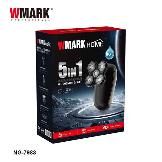 WMARK NG-7983 LED 5 in 1 Wet & Dry Men's Grooming Kit