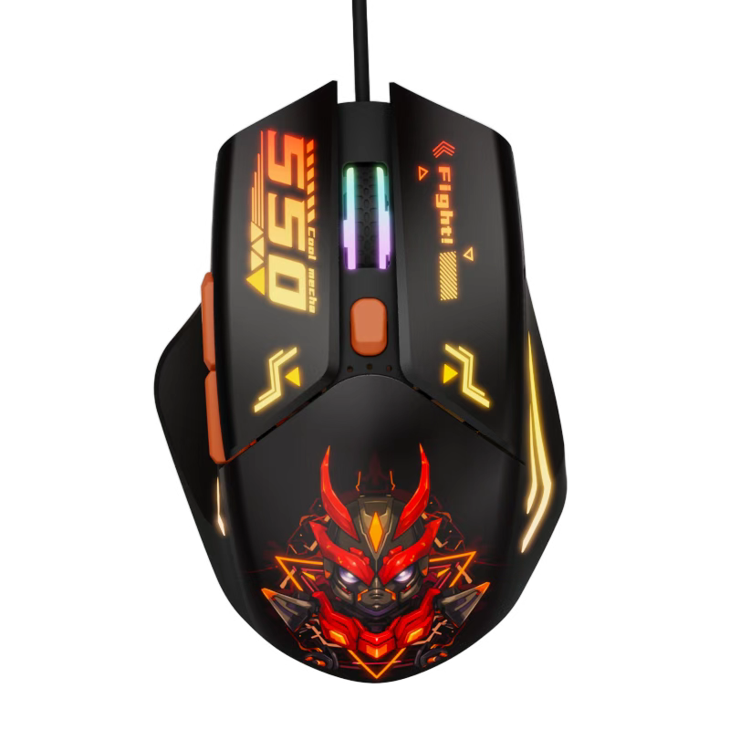 G-550-EL Wired Gaming Mouse - 6400 DPI- RGB LED - 3 Cool Designs- MECHA ROBOT