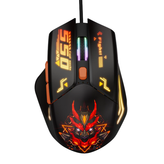 G-550-EL Wired Gaming Mouse - 6400 DPI- RGB LED - 3 Cool Designs- MECHA ROBOT