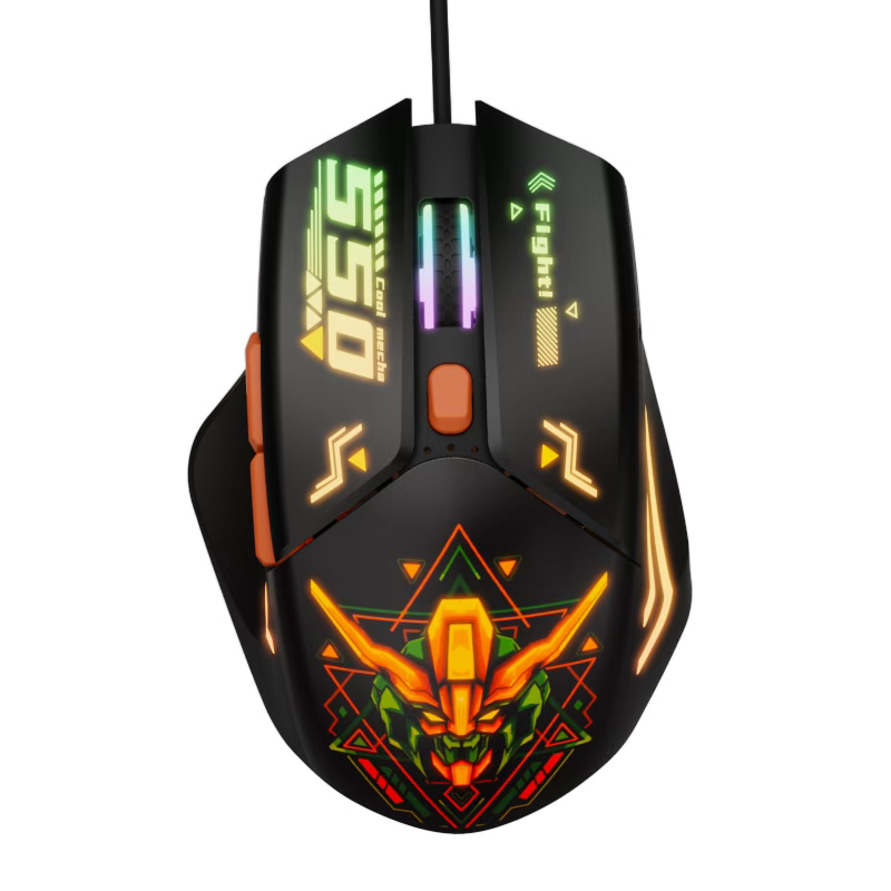 G-550-EL Wired Gaming Mouse - 6400 DPI- RGB LED - 3 Cool Designs- MECHA ROBOT