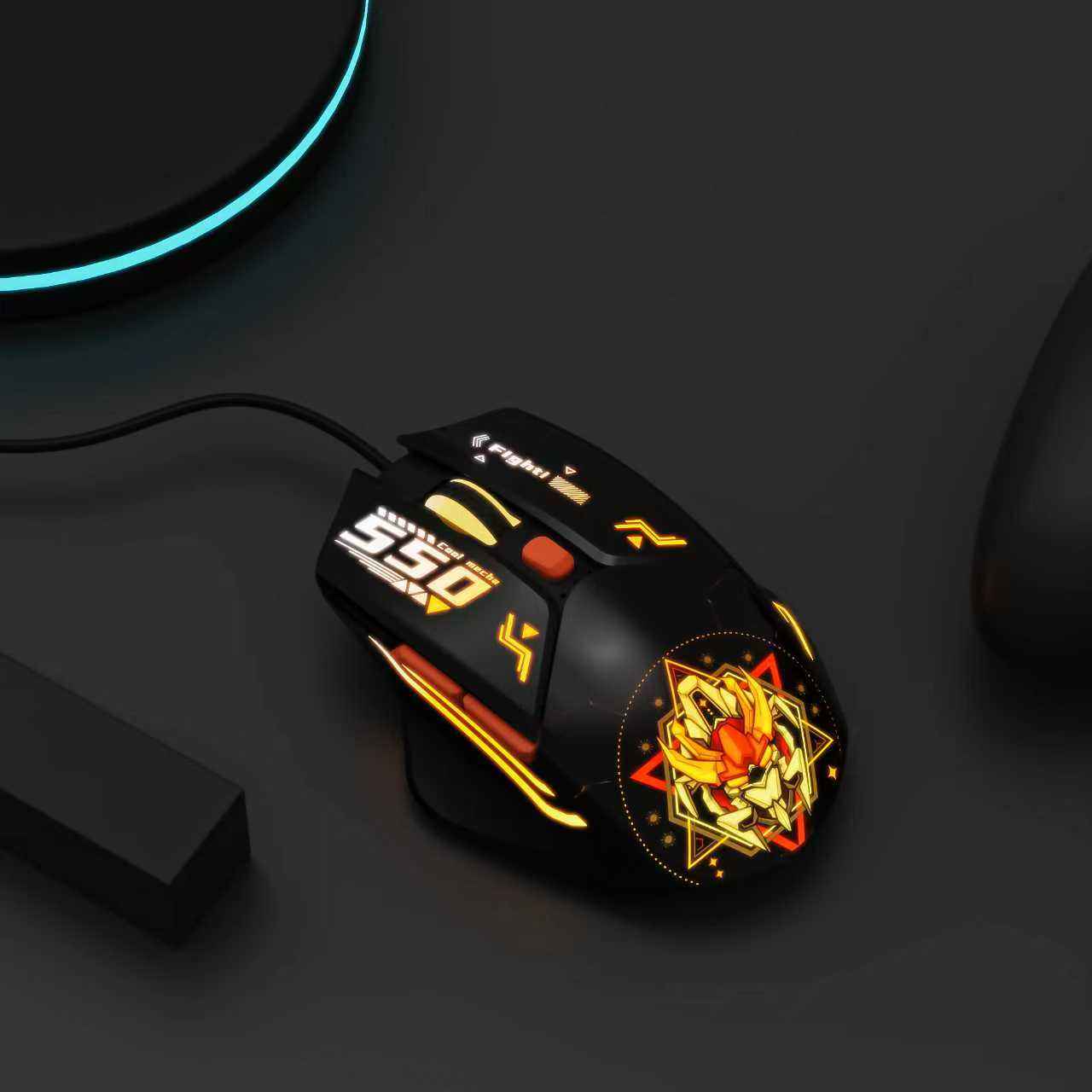 G-550-EL Wired Gaming Mouse - 6400 DPI- RGB LED - 3 Cool Designs- MECHA ROBOT