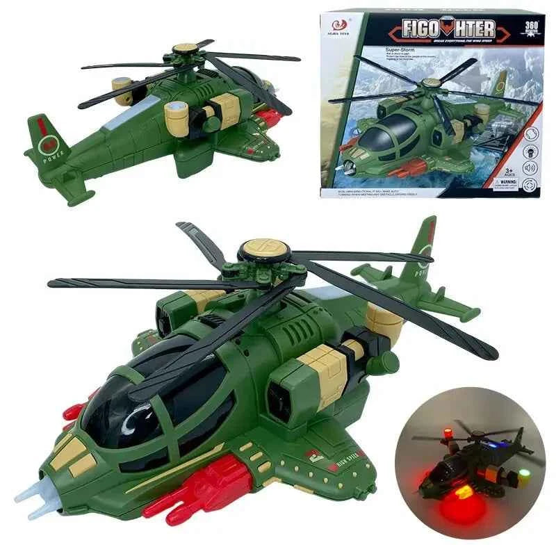 Helicopter Toy for Kids, Rotating Propeller with sound & Light, 360° Freedom & Automatic Obstacle Avoidance