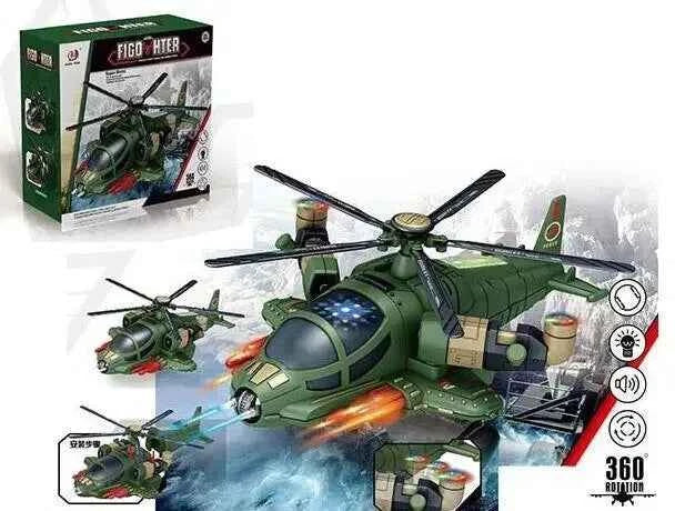 Helicopter Toy for Kids, Rotating Propeller with sound & Light, 360° Freedom & Automatic Obstacle Avoidance